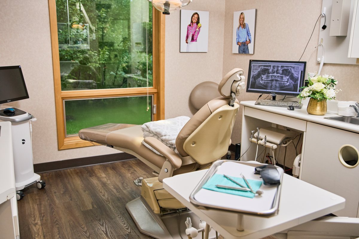 A treatment room at Cherrywood Dental Care